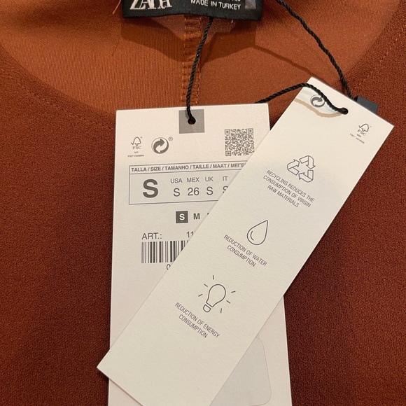 Zara ruched cut out dress NWT size S - Picture 4 of 6